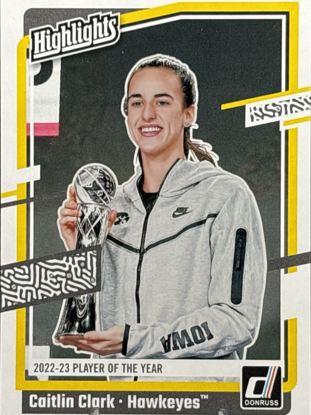 2024 Panini Caitlin Clark Basketball Trading Card - Player of the Year